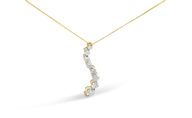 14k Yellow Gold 3.0 cttw Baguette and Brilliant Round-Cut Diamond