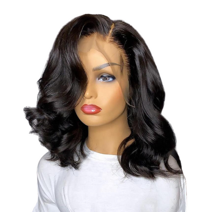 180% Density Body Wave 4x4 Short Bob 13x4 Lace Front Human Hair Wig