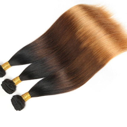 10A Grade #1B/4/30  Straight #1B/4/27 BUNDLES with 4x4 CLOSURES & 13x4