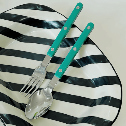 10 Pcs Modern French Rivet Cutlery Set - Bistrot Style Flatware