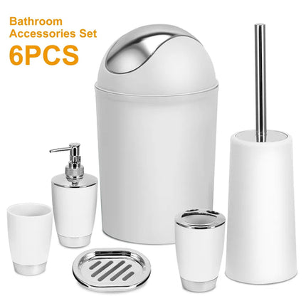 Bathroom Accessories Set 6 Pcs Bathroom Set Ensemble Complete Soap