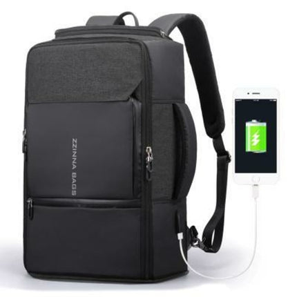 Men's Large Capacity Travel Backpack With USB Port