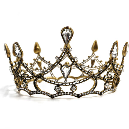 Gothic Structures Mini Crown Tiara in Antiqued Gold