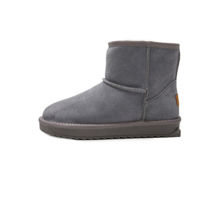 New Flat Bottom Medium Cotton Shoes Plush Snow Boots For Women