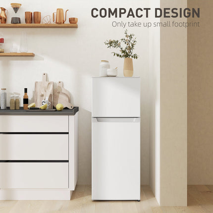 Small Fridge with Freezer, 4 Cu Ft Refrigerator with Reversible Doors,