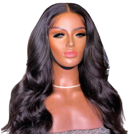 180% Density Full 4x4 Closure Wig Transparent Lace Front Body Wave Hum