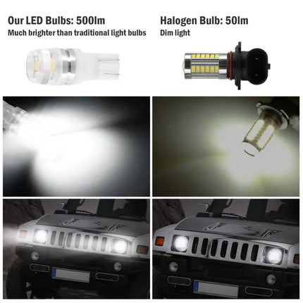 20Pcs LED Car Light Bulbs T10 2323SMD 6500K White Auto Lamps