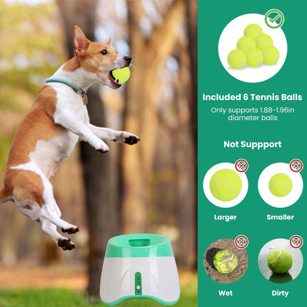 1Pc Automatic Dog Ball Launcher Included 6 Tennis Balls Dog With 3