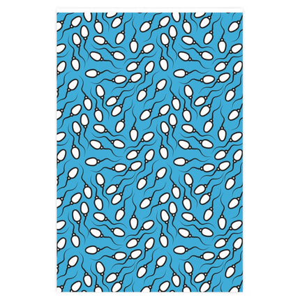 Blue Sperm Wrapping Paper