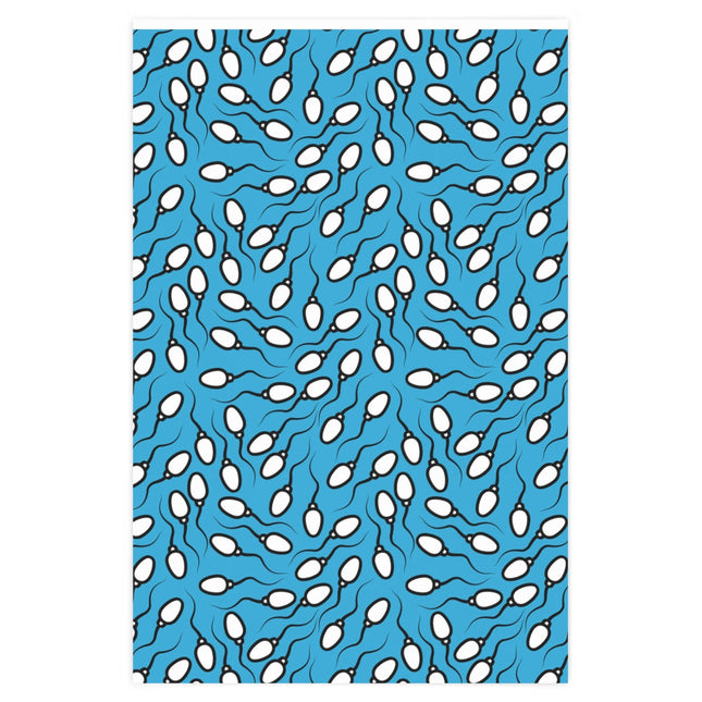 Blue Sperm Wrapping Paper