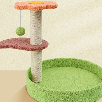 Cat Scratching Post with Cat Bed and Toy