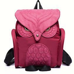 High Quality Cartoon Stitching Owl Shape Backpack