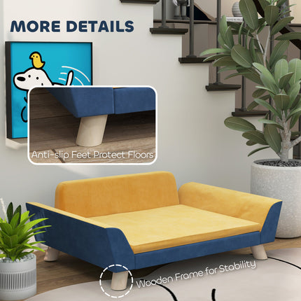 Dog Sofa Bed for Small Dogs with Soft Cushion, Washable Cover &
