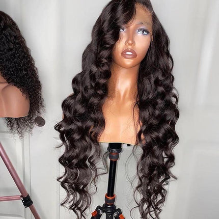 180% Density Full 4x4 Transparent Lace Front Loose Wave Human Hair Wig