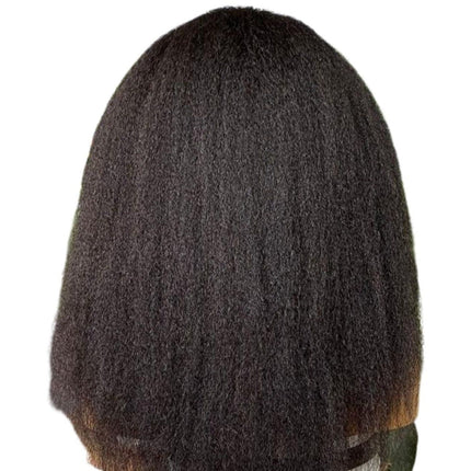 Headband Wig Kinky Straight Human Hair Scarf Wig No GLUE Easy Wear
