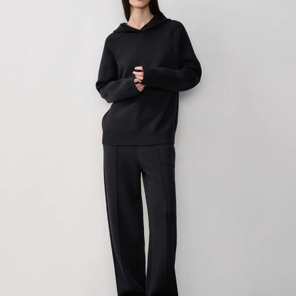 Fireladyfur Women's Wool Knit Hooded Set"Urban One"