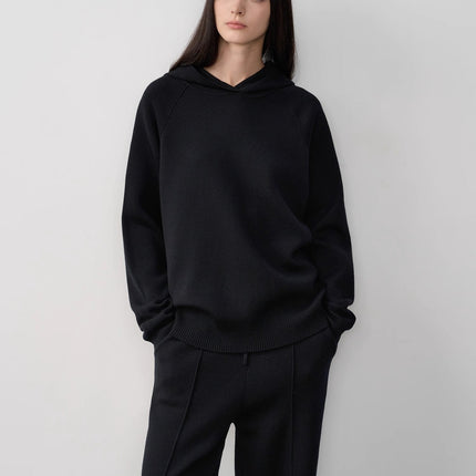Fireladyfur Women's Wool Knit Hooded Set"Urban One"