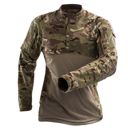 Tactical Shirt Long Sleeve Top Camo Airsoft Outdoor Sports Combat