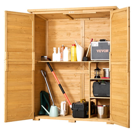 Outdoor Wooden Storage Shed Waterproof Garden Tool Metal Shed 55x67.5