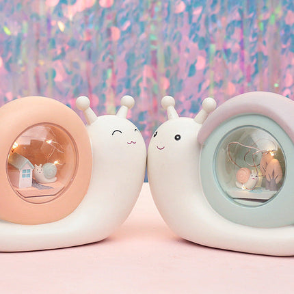Multi-functional  Snails Piggy Bank Night Lamp