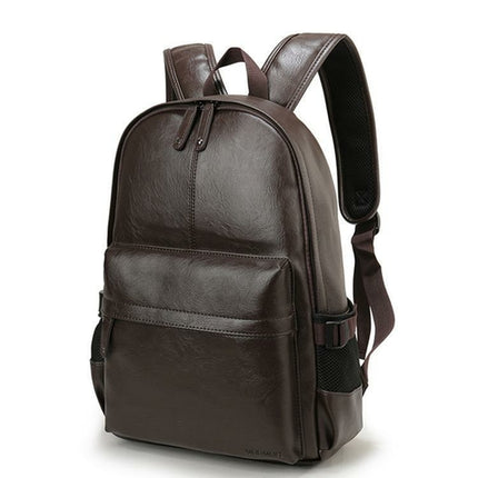 Casual Leather Waterproof Travel Backpack For Men