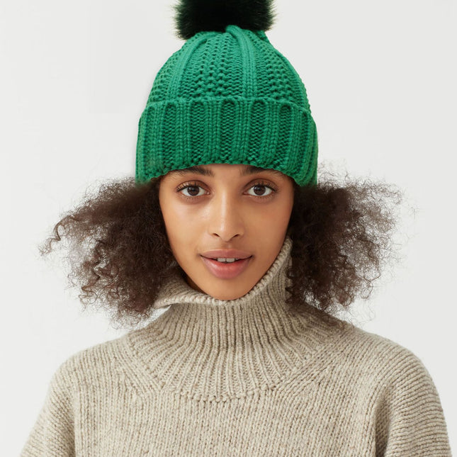 Winter Knitted Hats Fashion Stretchy Lined Skull Hats For Women Faux