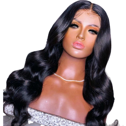 180% Density Full 4x4 Closure Wig Transparent Lace Front Body Wave Hum