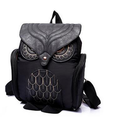 High Quality Cartoon Stitching Owl Shape Backpack