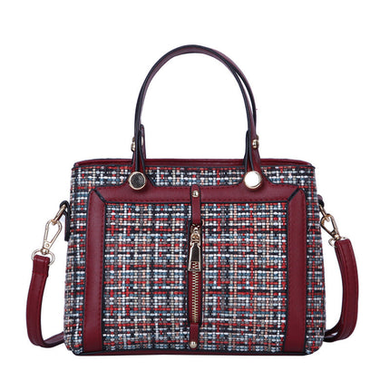 Korean Style Plaid three-dimensional Handbag For Ladies