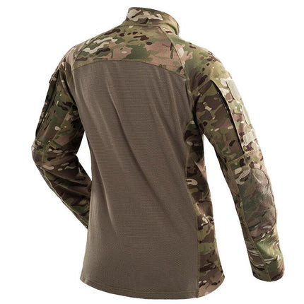 Tactical Shirt Long Sleeve Top Camo Airsoft Outdoor Sports Combat