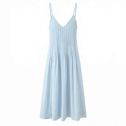 Women Clothing Simple Wear Strap Length Dress .Ships from overseas.