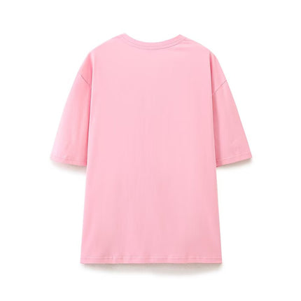 Women Clothing Summer Simple Loose Printed T shirt .Ships from