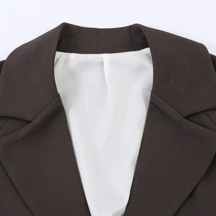 Women Clothing Summer Korean Puff Sleeve Loose Collar Blazer .Ships