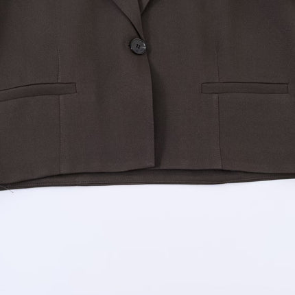 Women Clothing Summer Korean Puff Sleeve Loose Collar Blazer .Ships