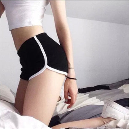 Women's sports shorts, home casual solid-color fashionable yoga beach