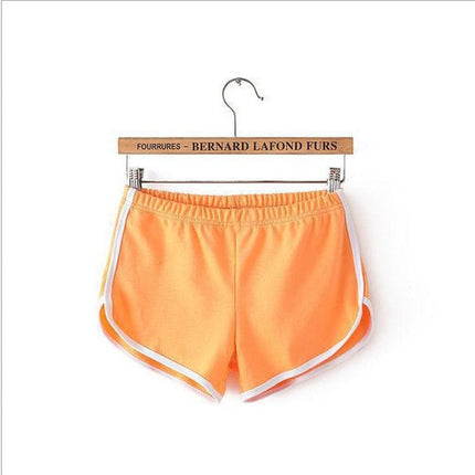Women's sports shorts, home casual solid-color fashionable yoga beach