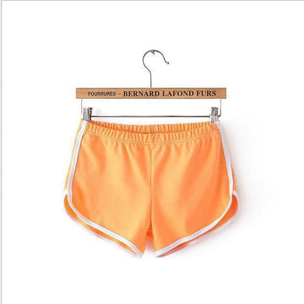 Women's sports shorts, home casual solid-color fashionable yoga beach