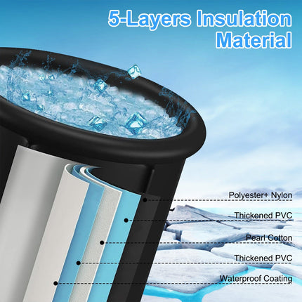 1Pc 97Gal Large Size Ice BathTub With Cover For Adults Athletes