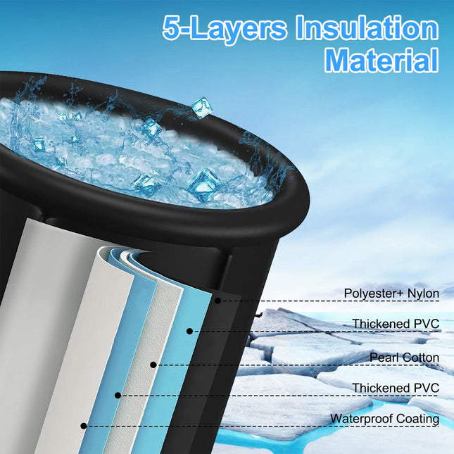 1Pc 97Gal Large Size Ice BathTub With Cover For Adults Athletes