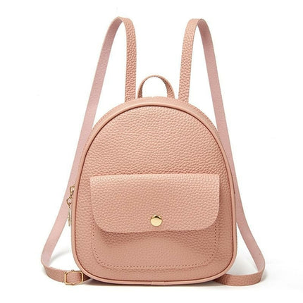 Solid Color Fashion Small Backpack For Women