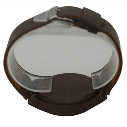 Walnut Wooden Wrist Watch With Leather Strap