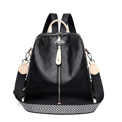 Multifunctional Female Fashion Leather Korean Style Backpack