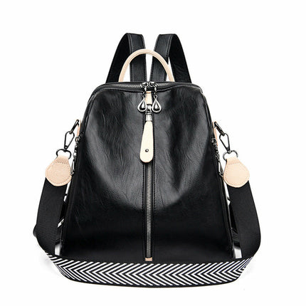 Multifunctional Female Fashion Leather Korean Style Backpack