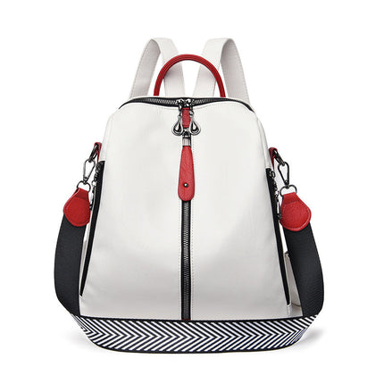 Multifunctional Female Fashion Leather Korean Style Backpack