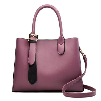 Fashion Casual Solid Color Messenger Handbag For Ladies