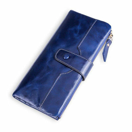 European American Style Ladies PU Leather Oil Wax Wallet