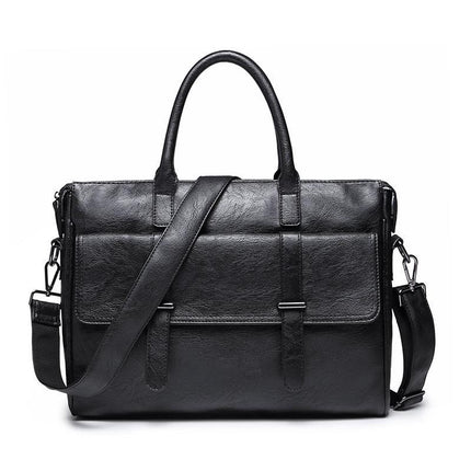 Korean Style Black Travel Laptop Briefcase For Men