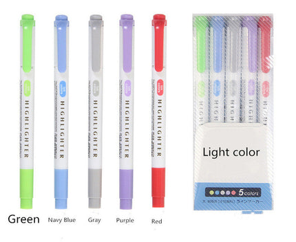 25 Colors Double Head Highlighter Pen Mildliner Colors Fluorescent