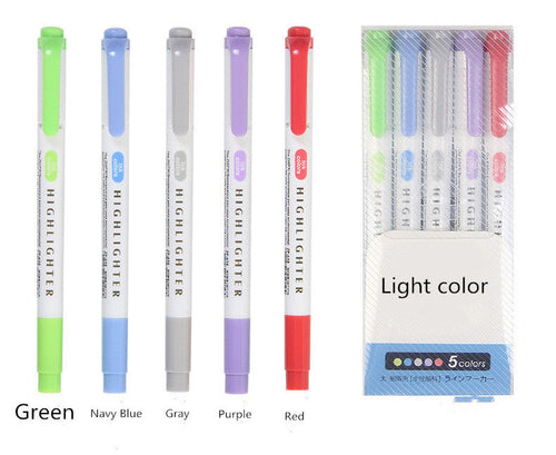 25 Colors Double Head Highlighter Pen Mildliner Colors Fluorescent