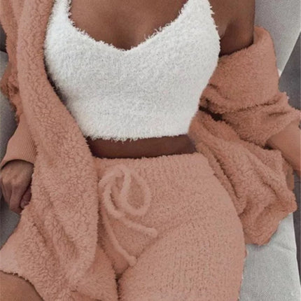 Winter Sexy Women Home Wear Suit Casual Pajamas Set Lady Female Soft